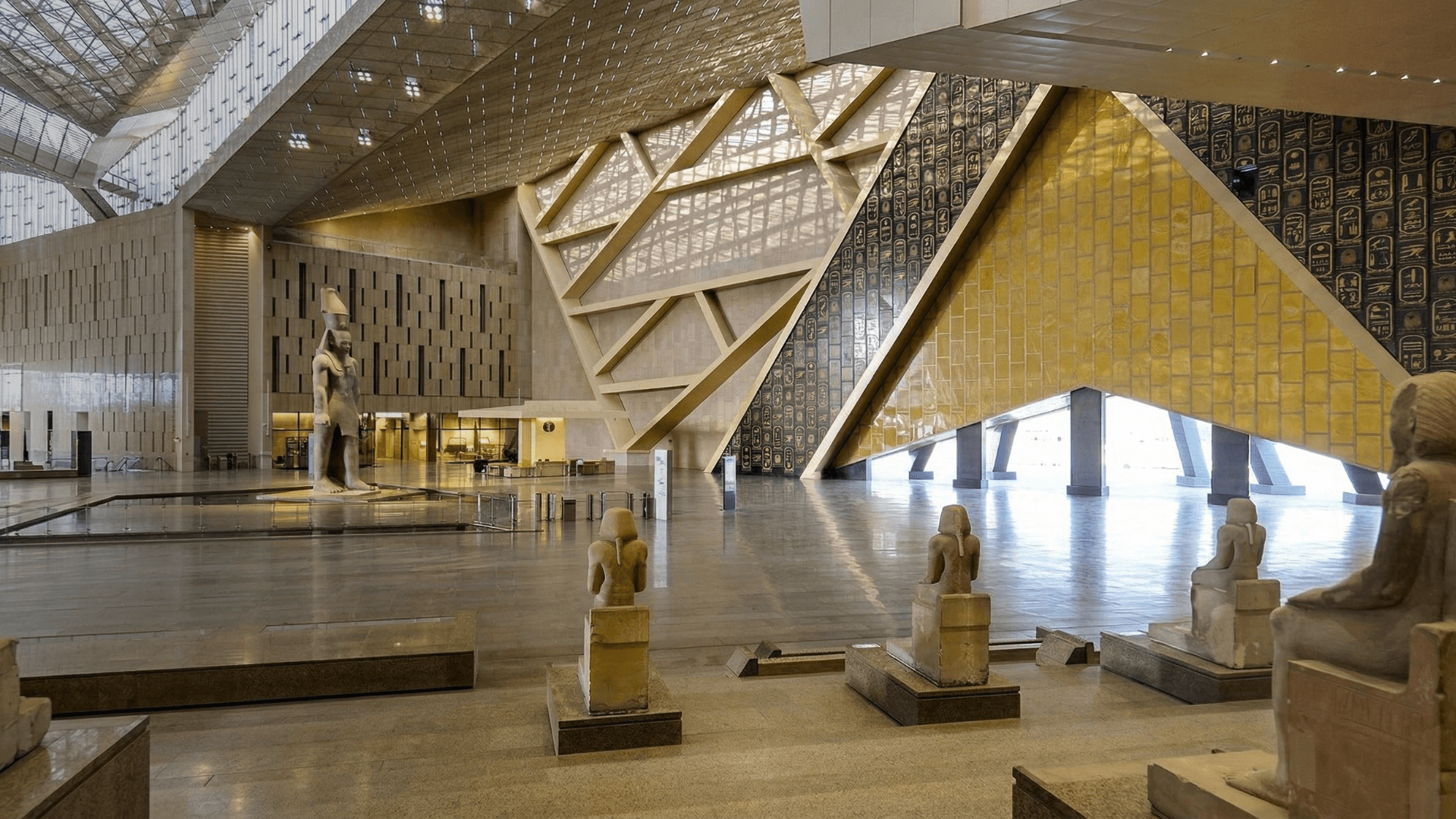 Ancient Egyptian temple at golden hour